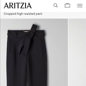 Aritzia cropped high waisted pants size xs